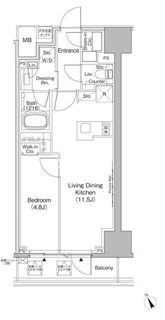 ザ・パークハビオ日本橋茅場町の物件間取画像